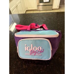 Igloo Stay Cool Fanny Pack Cooler Throwback 90's Retro Purple Pink Aqua Insulate